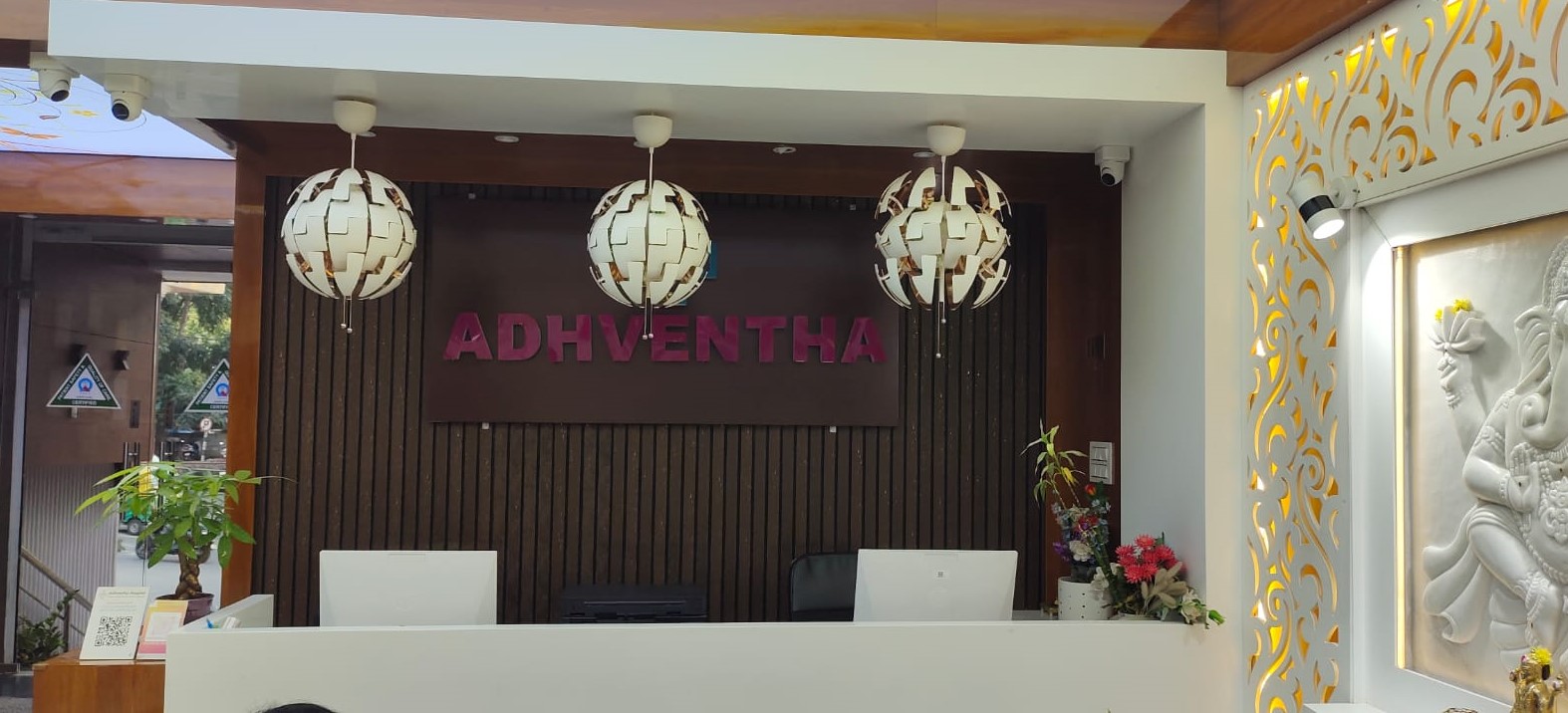 Reception at Adhventha Hospital